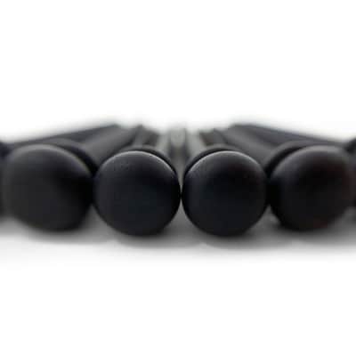 Crosby Slotted Pure Ebony Bridge Pins for 6 & 12 String Acoustic Guitar image 9