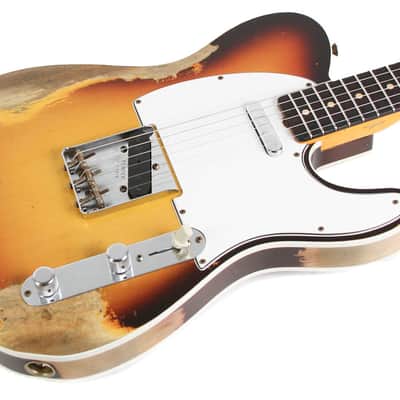 2021 Fender Custom Shop S20 Limited '59 Telecaster Custom Super Heavy Relic Faded Aged Sunburst - 2021 Fender Custom Shop S20 Limited '59 Telecaster Custom Super Heavy Relic Faded Aged Sunburst image 6