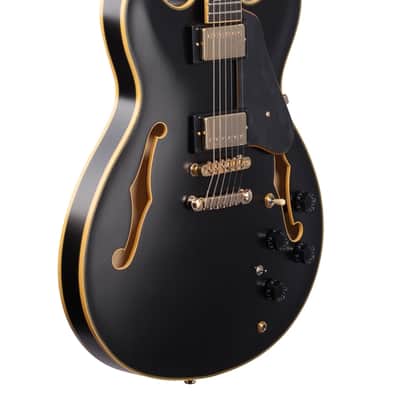 Ibanez John Scofield JSM20 Semihollow Guitar with Case Black Low Gloss image 9