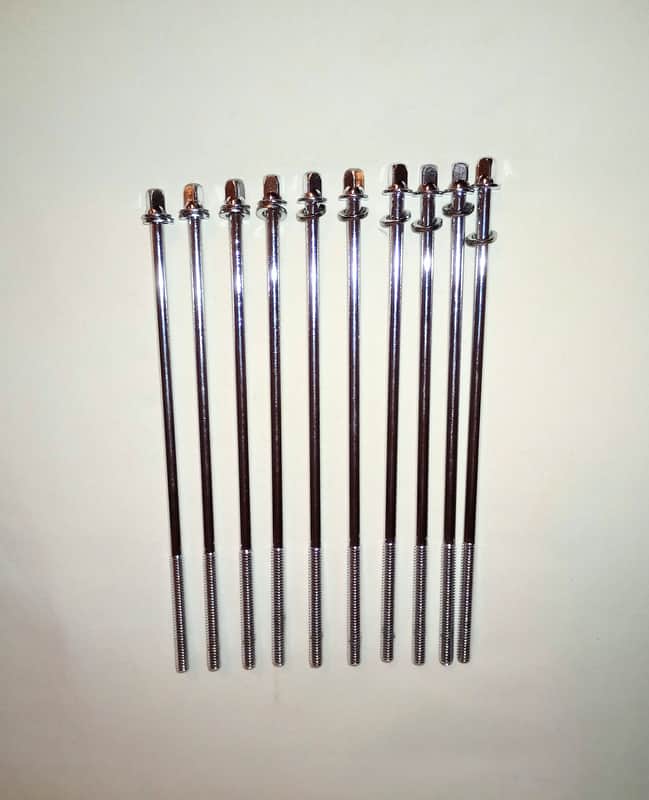 UNMARKED SET OF 10-6.5 INCH TENSION RODS-CHROME-FREE SHIP TO C-USA! image 1