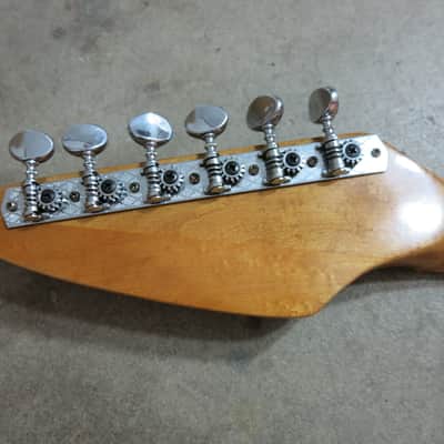 Vintage 1960s Teisco Phantom Guitar Del Rey Domino Great Shape Coffin Case image 10