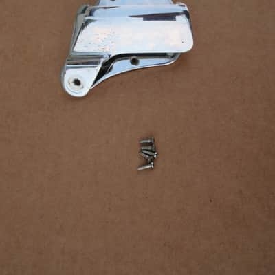 1960s Silvertone Hollow Guitar Tremolo Tailpiece Bridge Teisco Kingston Kay image 3