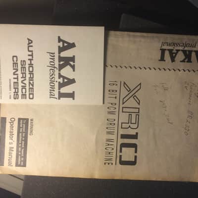 Akai XR10 Drum Machine Original Operator's Manual. image 3