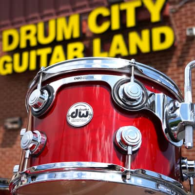 DW USA Collectors Series 3pc Pure Cherry Wood Bop Shell Pack - Candy Apple Red Lacquer Custom | 12", 14", 18" image 16
