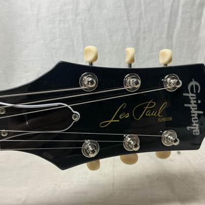 Epiphone Les Paul Junior LP Jr DC Double Cut doublecut Guitar - Ebony image 7