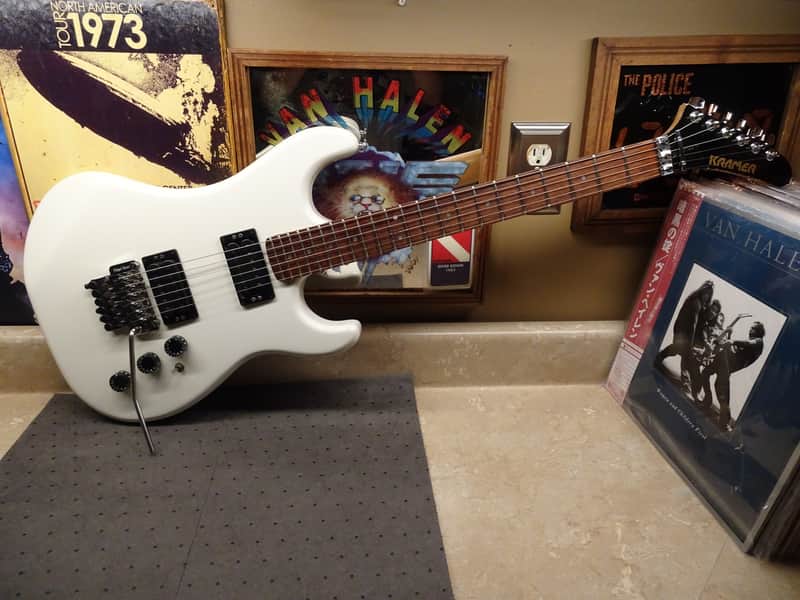 Rare Kramer Pacer Imperial USA 1984 Banana Headstock- Artic White image 1