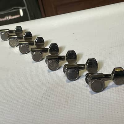 2000's Indonesian Ibanez S & RG Series Dual Pin Cosmo Black Tuners Tuning Pegs 7 In Line image 1