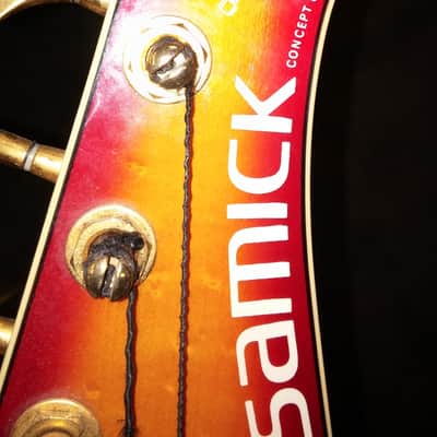 Samick Valley Arts Custom Pro Shop Bass Guitar Cherry Burst image 7