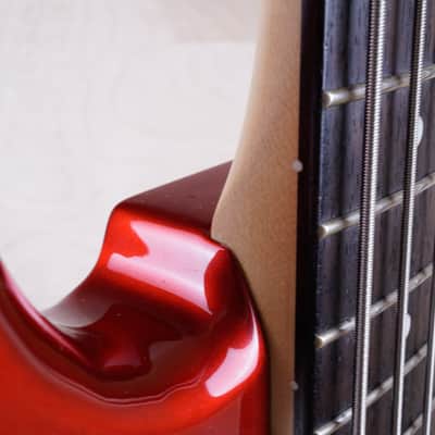 FGN J-Standard Bass 2011 Candy Apple Red Fujigen Made in Japan MIJ w/ Bag image 13