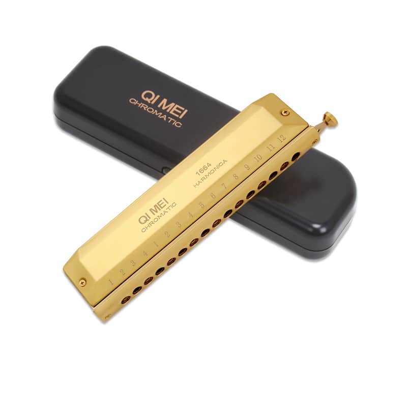 Chromatic Harmonica C Key 16 Hole 64 Tone Harp Harmonica French Harp Mouth Organ image 1