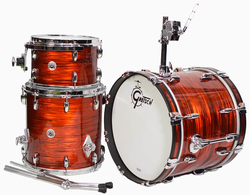 Gretsch USA Brooklyn J483 Orange Oyster Shell Kit image 1