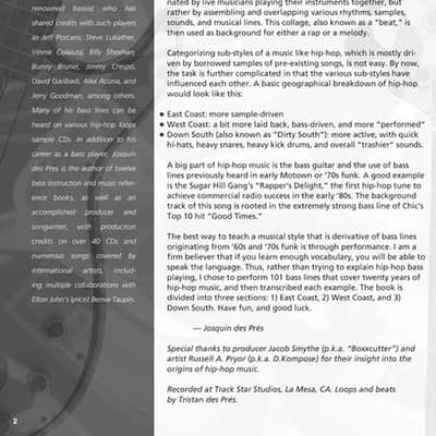 Hip-Hop Bass - 101 Grooves, Riffs, Loops, and Beats image 3