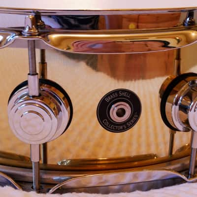 DW Collector's Series Snare Drum 2002 - Polished Brass w/ video image 3