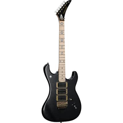 Kramer Jersey Star Floyd Rose Electric Guitar, with Gig Bag, Black Pearl image 6