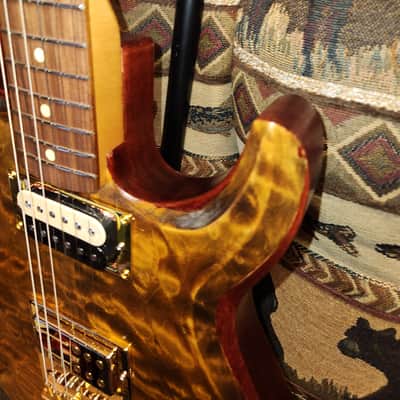 Tigers Eye Custom Crafted Slash Pro Hums Neck Railhammer Vintage on Bridge image 13