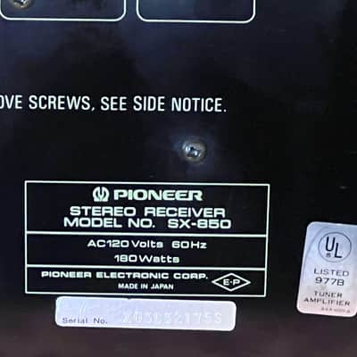 Pioneer SX-850 65-Watt Stereo Solid-State Receiver Serviced, Tested, Sweet image 15
