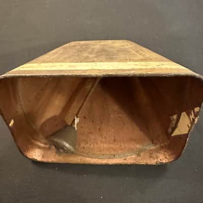 VINTAGE 5" Copper Cowbell, 1970s, Square Handle, Metal Clapper, Patina-EXCELLENT image 8