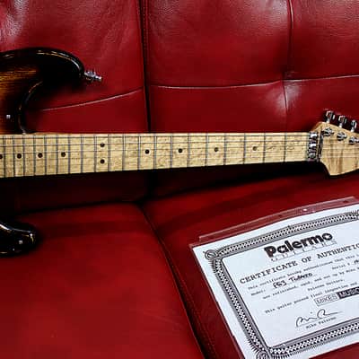 Palermo PG3 Guitar EVH Van Halen Frankenstein Pickup Floyd Rose Tobacco Burst W/ Case NEW image 3