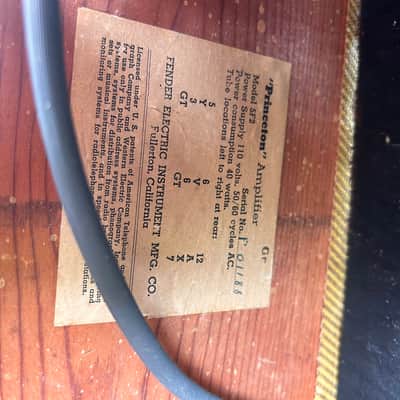 Vintage 1957 Fender Tweed Princeton 5F2 Narrow Panel image 8