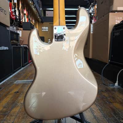 Fender American Professional Classic Jazz Bass Faded Firemist Gold w/Padded Gig Bag image 3
