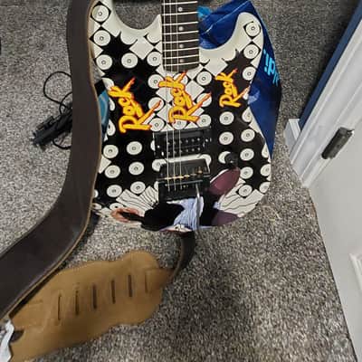 1983 Phantom Earl Slick (Jerry Cantrell Alice in Chains) blue dress USA kahler and Original Dimarzio OHSC Superstrat 1983 Pearl white Blue Dress image 1