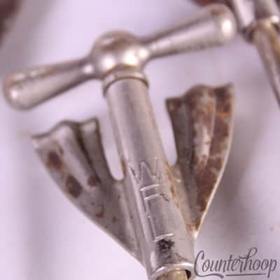 WFL Ludwig 10x Bass Drum Long Bow-Tie Tension T-Rods+Claws 6"Nickel Club-Date50s image 2