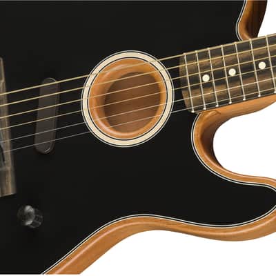 FENDER - American Acoustasonic Telecaster  Ebony Fingerboard  Black - 0972013206 image 4