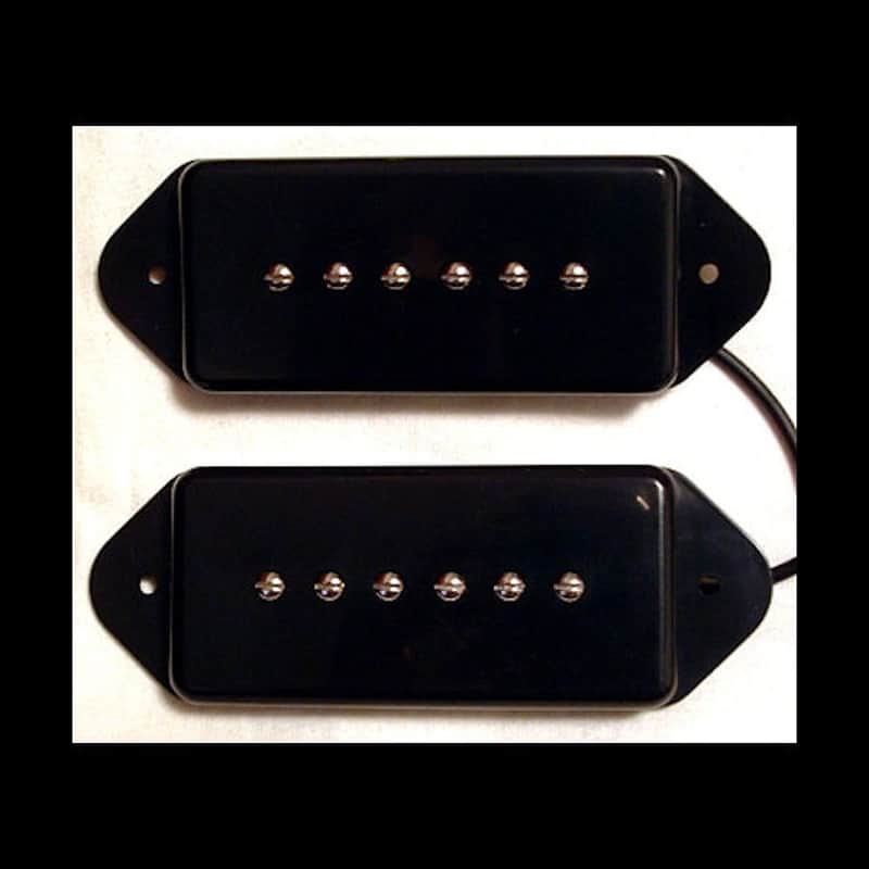GuitarHeads DOG EAR P90 Pickups - Bridge/Neck Set of 2 - BLACK image 1