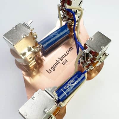 Gibson Les Paul JP (Jimmy Page) Wiring Harness - With Toggle & Output Jack - Copper image 1