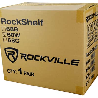 Pair Rockville RockShelf 68W 400w White 6.5" Home Theater Bookshelf Speakers/8 Ohm image 8