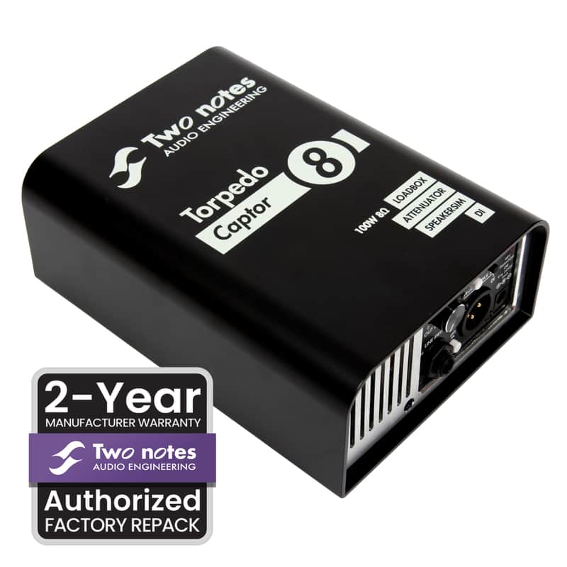 Two notes  Factory Repack | Captor (8ohm) | Compact Analog Reactive Load Box, Attenuator & Amp DI / Grade B image 1
