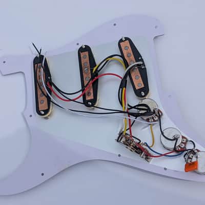 Hot Loaded ST Pickguard Prewired ST SSS Pickguard with Alnico Pickups Tortoise - Cream Covers Bild 5