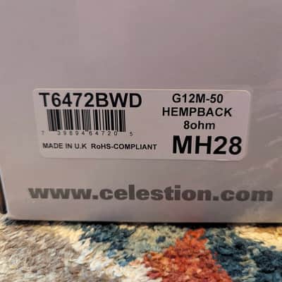 Celestion G12M-50 Hempback 12" 50-Watt 8ohm Guitar Amp Speaker 2020s - Black - Used image 4