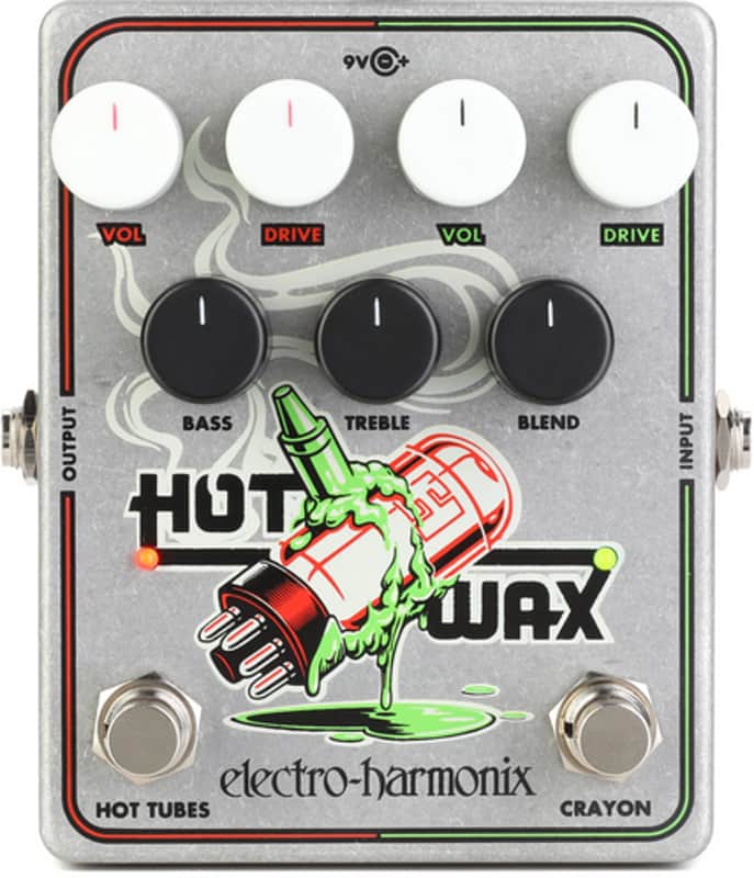 Electro-Harmonix Hot Wax Dual Overdrive Pedal - Crayon & Hot Tubes image 1