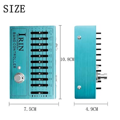 IRIN AN-40 Controller Equalizer 10 Band Pedal Effect EQ Pedal 31.25Hz to 16kHz,price included tax from CN to USA image 6