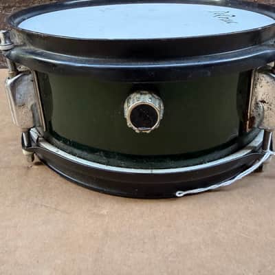 DeRosa 10" Snare Drum Green Finish Black Hoops Used image 4