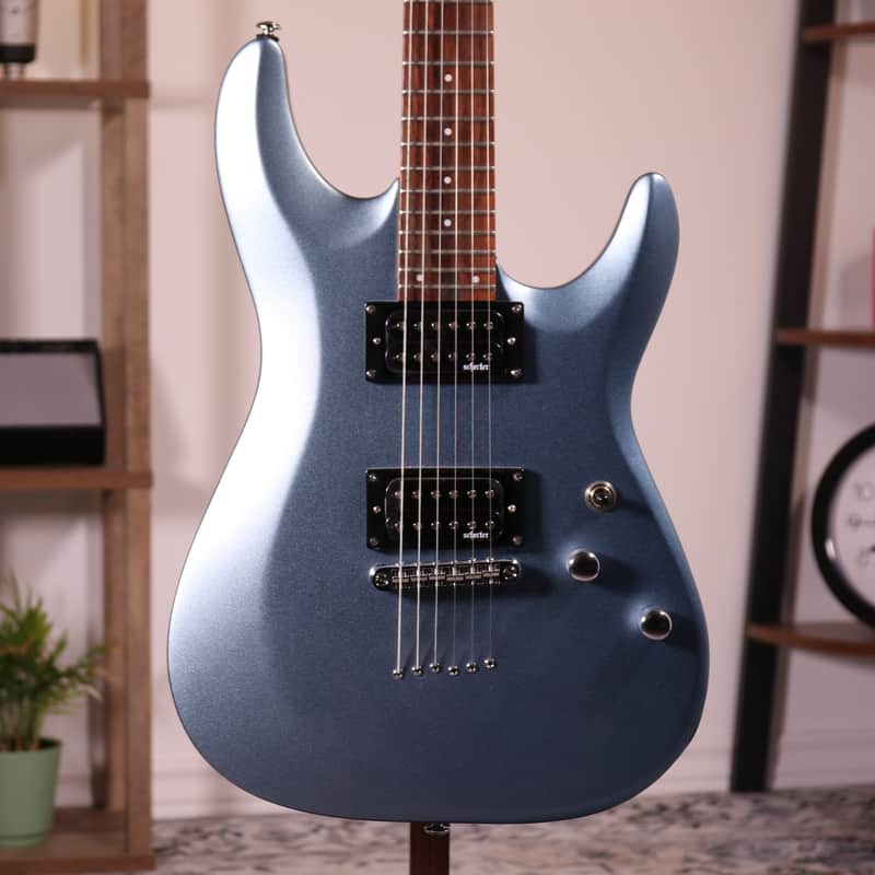 Schecter C-6 Deluxe Electric Guitar - Rosewood Fingerboard, Satin Metallic Light Blue image 1