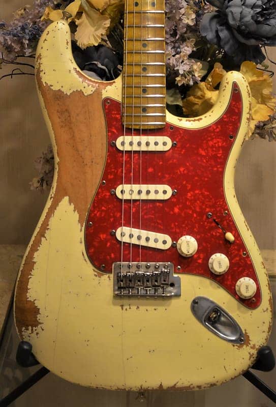 American Fender Stratocaster Relic Vintage White Texas Specials image 1