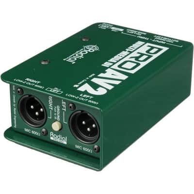 Radial Engineering ProAV2 2-Channel Passive A/V Direct Box with 2x 1/4" Stereo Plug Audio Cables & 2x XLR Cables Bild 4