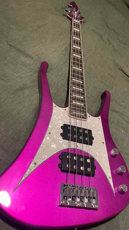 Musicvox Space Cadet MI6 Bass Guitar 2016 ish - Purple Glitter image 1