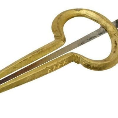 Handmade Rajasthani Folk Musical Morsing Jaw Harps Mukhchang Instrument Brass Morchang Brown image 1