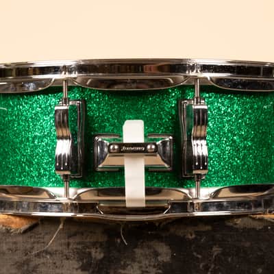 Ludwig Legacy 5x14 Green Sparkle Snare Drum image 9