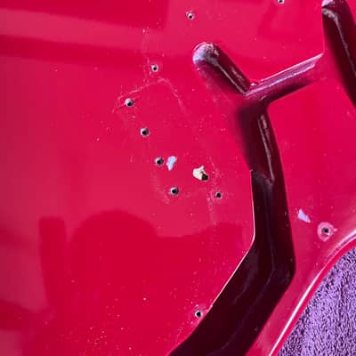 1960s Fender Musicmaster Duo Sonic guitar body red 1959 1960 image 3