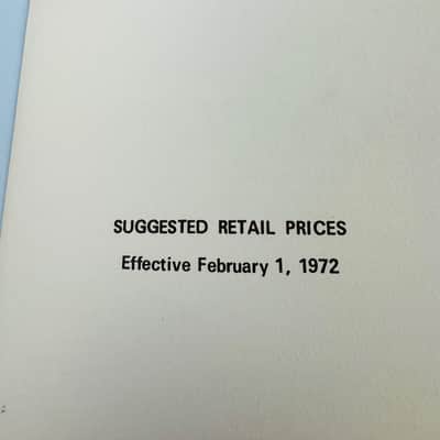 Epiphone Price List 1972 image 3