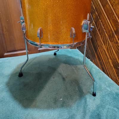 Ludwig 15"(diameter)x12"(Depth) Floor Tom (conversion) 1970's - Gold Sparkle image 1