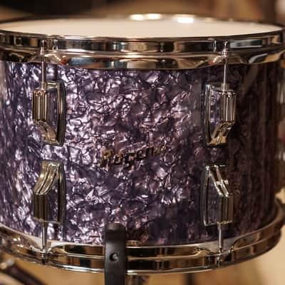 Rogers 12/14/18/5x14" Cleveland (Reissue) Drum Set - Purple Diamond Pearl image 3
