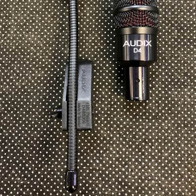 Audix D4 Hypercardioid Dynamic Instrument Microphone with Clip and Mount image 1