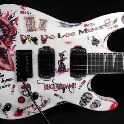 Custom Painted and Upgraded Jackson Dinky JS22 - Aged and Worn With Graphics image 2
