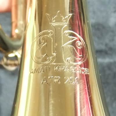 RARE, VINTAGE AMATI KRASLICE TRUMPET ATR201 +CASE, MOUTHPIECE & MUSIC CLIP - GOOD, USED, WORKING BUT REQUIRES SERVICE....READ ON>> image 11