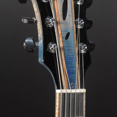 2015 Mirabella Oval Hole Archtop Blue Sunburst with Side Trapdoors image 13